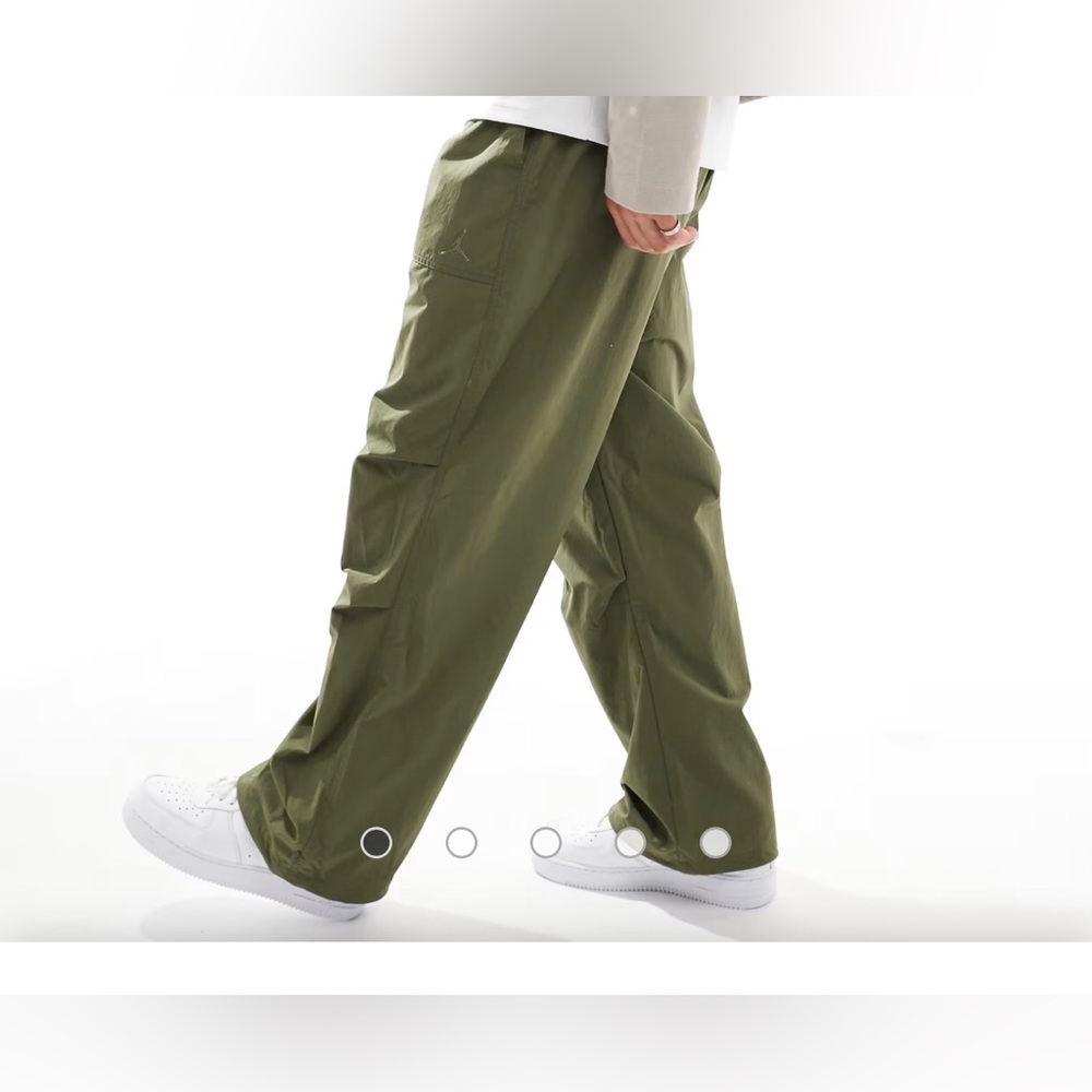 Jordan Woven Pants Mens Olive Green Essential Statement Loose Fit new